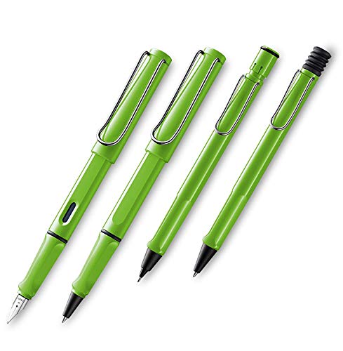 Lamy Safari Set [Füller + Kugelschreiber + Tintenroller + Bleistift] (nur Stifte, Grün - Green)