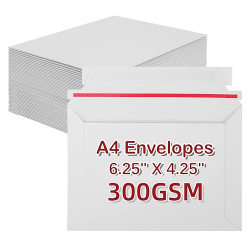Sobres A4 de 300g rígidos y autoadhesivos para proteger fotos y tarjetas