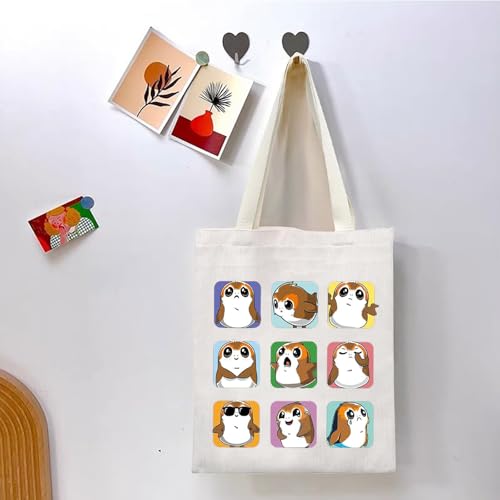 54% Off Cute Porg Tote Bag - Reusable Shopping Bag
