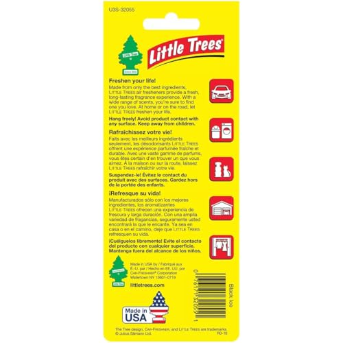 Image of Little Trees Hanging Car and Home Air Freshener, Black Ice (Pack of 3)