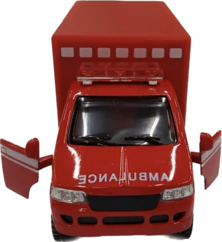 Kinsmart DCA Rescue Team Ambulance 5 Inch Die Cast Metal Cabin W/Pullback Action thumb #1