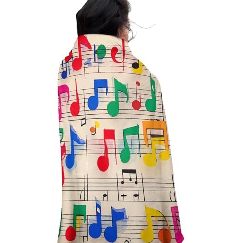 Couverture ronde douce notes de musique multicolores pour chaise - 6