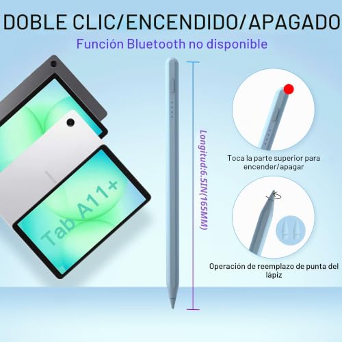 Lápiz stylus para Samsung Galaxy Tab A11 tableta Android S Pencil azul 3