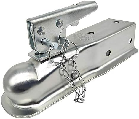 NBJINGYI Trailer Coupler with Chain1-7/8 Ball 2" Width 2000 LBS, Straight Trailer Coupler with Safety Chain