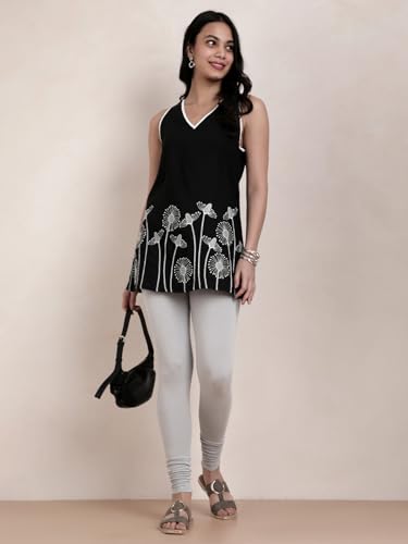Image of TWIN BIRDS Tailored Cut and Classic Fit Super Stretchable Elastane Fabric Churidar Leggings for Women