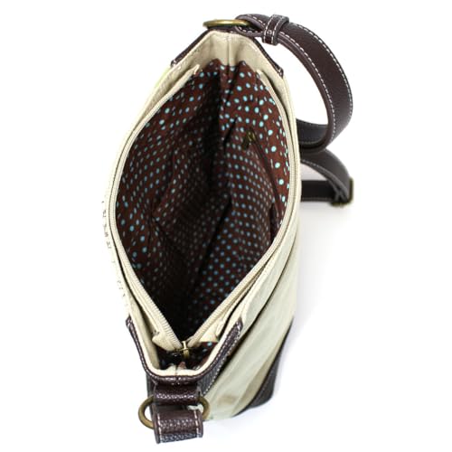 Image of CHALA Canvas Crossbody Women Mid-Size Crossbody Shoulder Purse with Adjustable Strap