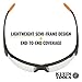 Klein Tools 60161 Safety Glasses, Professional PPE Protective Eyewear with Semi Frame, Scratch Resistant and Anti-Fog, Clear Lens