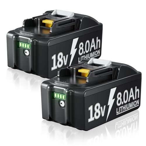 Image of Bonacell 2Pack 8.0Ah Replacement for Makita 18V Battery Compatible with Makita 18Volt Battery BL1815 BL1815N BL1820 BL1820B BL1830 BL1840 BL1840B BL1850 BL1840B