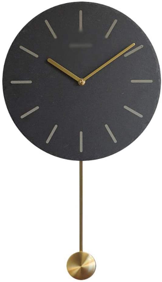 Horloge Murale Salon en Ardoise Véritable Grande Horloge Fine