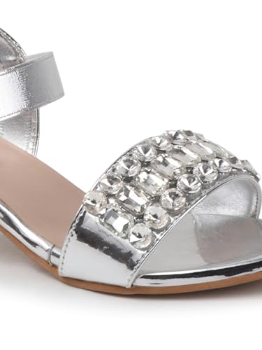 Image of iconics Women Glamorous block Heel Sandal with Crystal Embellishment