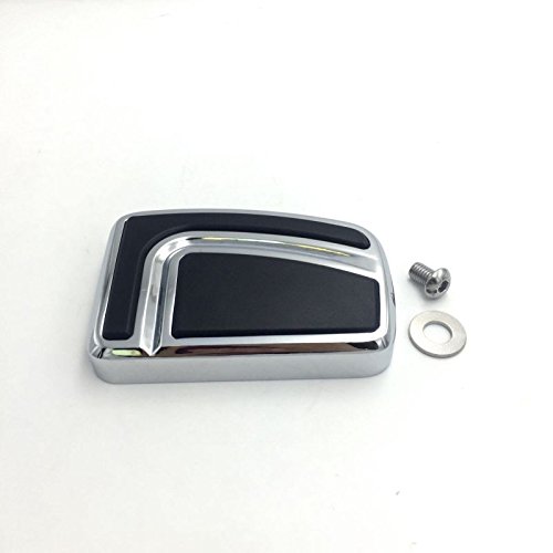 Grand coussinet de pédale de frein chromé pour Harley Davidson 12 et ultérieurs, FLD 86 et ultérieurs, FL Softail 80 et ultérieurs, Touring 08 et ultérieurs, Trike Road King Street Glide