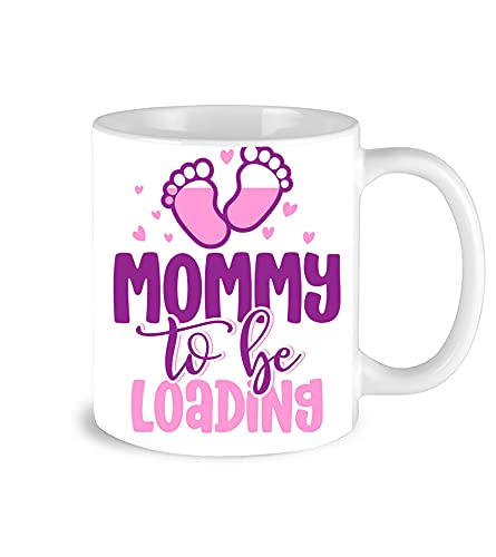 Next Door Enterprises Designer Ceramic Coffee Mug 250 Ml Multi Colorful Mommy to be Loading Pattern
