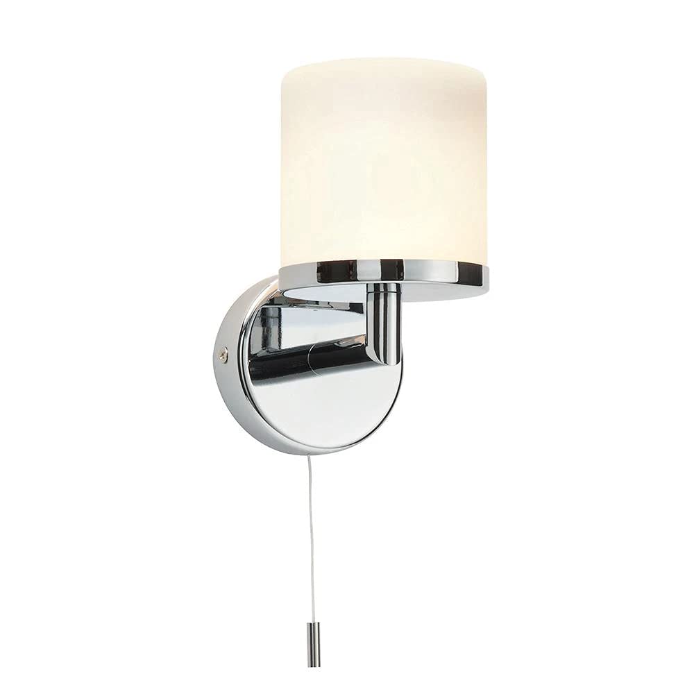 Luminosa Lighting Luminosa Lipco 1 Light Bathroom Wall Light Chrome Ip44 With Opal GlassG9 from B&Q