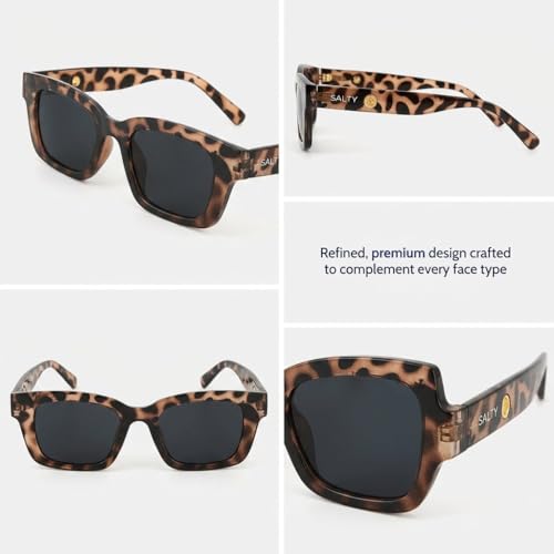 Image of Salty Alpha Lightweight Square Sunglasses For Men stylish | Carry Pouch Included | UV Protection Fashion Goggles for Women Durable | Gift for Man & Woman