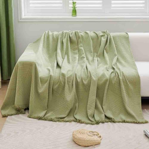 Large 3 Seater Sofa Blanket with Tassels Soft and Cozy Couch Bed Cover for L Shaped Corner Sofa 118x180x360cm