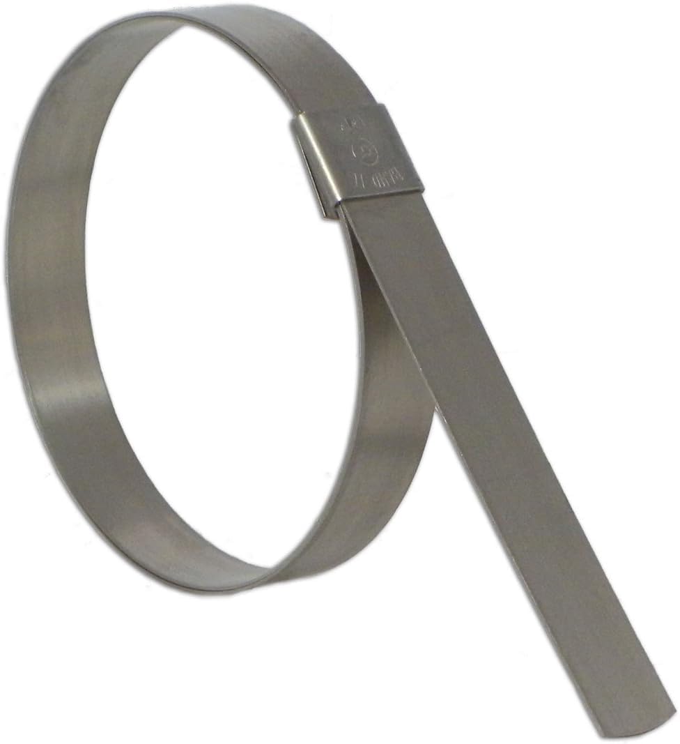 BAND-IT CP20S9 5/8" Wide x 0.025" Thick 5" Diameter, 201 Stainless Steel Center Punch Clamp (25 Per Box)