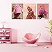 Black Girl Canvas Wall Art pink trend American Black Woman Posters Prints Wall Decor Pictures for Home Living Room Bedroom study Decoration,Framed12 x 16inches X3piece