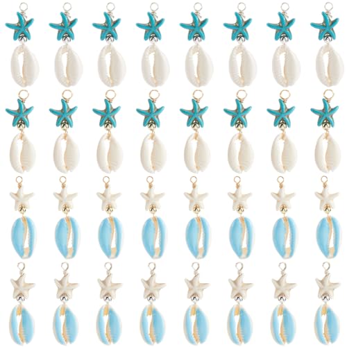 Pendentifs turquoise d'été et laiton doré pour créations de luxe