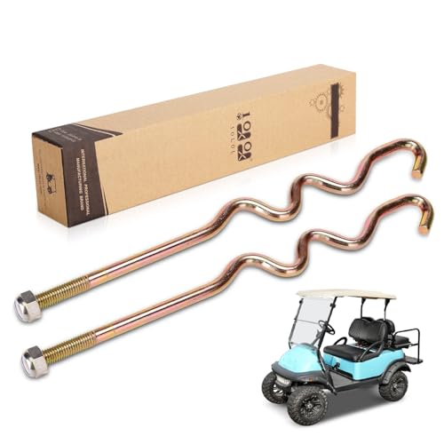 Golf Cart Battery Hold Down Rod with Nuts for Club Car Precedent Electric Years 2008.5 - Up Replace OEM# 1033577-01 103374801 2-Pack