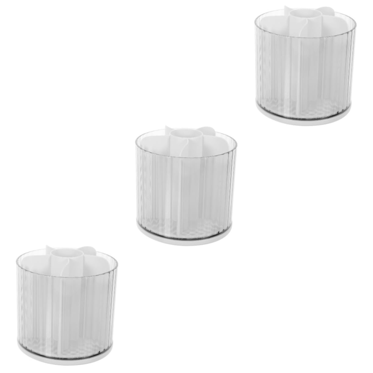 NUOBESTY 3 Piezas Portalápices Giratorio Estante De Almacenamiento Accesorios De Escritorio Brocha De Maquillaje Accesorios De Mesa Organizador De Escritorio El Plastico