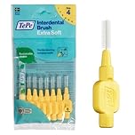 TePe Interdental Brush, Extra Soft, Yellow, 0.7mm/ISO 4, 8pcs, efficient Cleaning Between Teeth, Plaque Remover, Dental flosser for Small Gaps