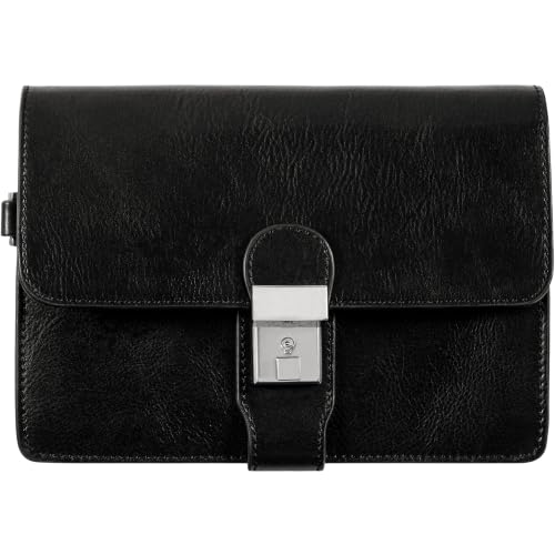 Image of Time Resistance Leather Clutch - Men's Organizer Wrist Bag - Briefcase Handmade in Italy