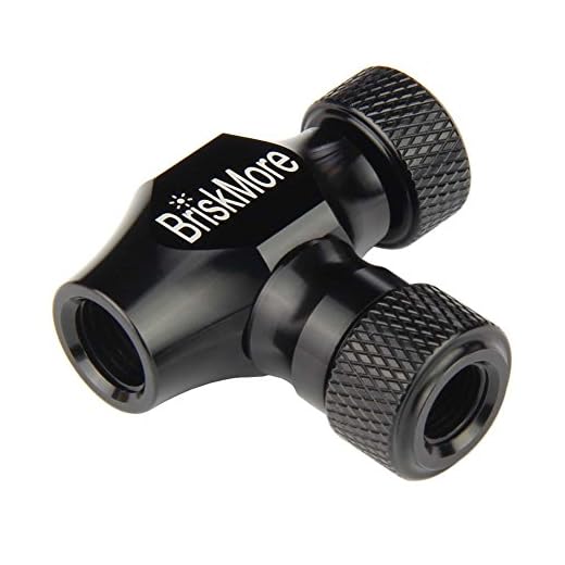 BriskMore Black CO2 inflators for Bikes Tire, Presta and Schrader Valve Compatible, Bike Tire Pump for Snow Mountain Biking and Road Bicycles, Insulated Sleeve, CO2 Bike Cartridge NOT Included