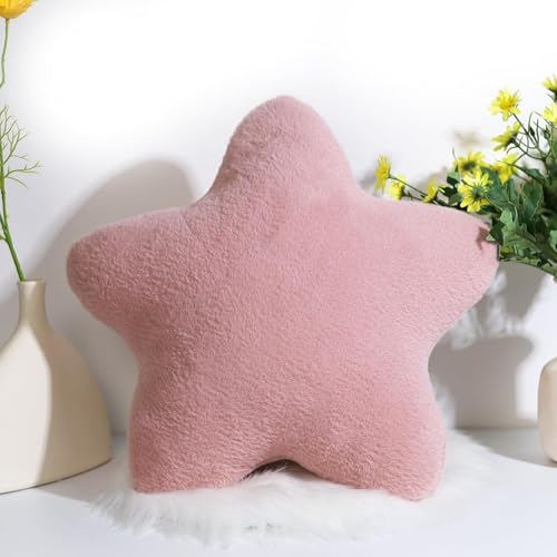 Aiwdeyi Cojín de peluche para niños, cojín decorativo para habitación infantil, suave y esponjoso, forma de estrella, cojín decorativo para decoración del hogar