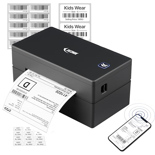 SEZNIK LabelX Bluetooth Shipping Label Printer | 4×6 Label & Diff...