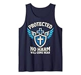 Geschützt Christian Psalm 91 Navy kommt kein Schaden in die Nähe Tank Top