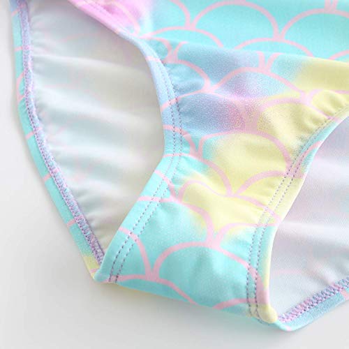 Image of Girls One Piece Swimsuits One Shoulder Ruffle Swimwear Floral Bathing Suit