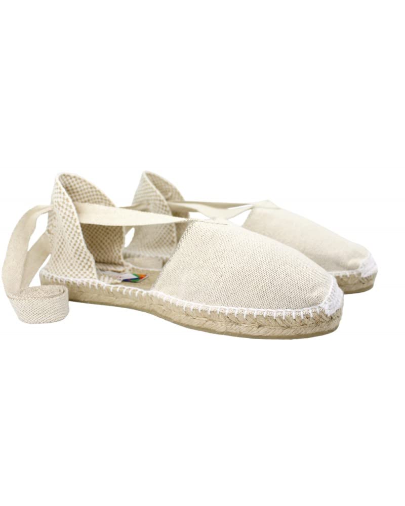 Espadrilles valenciennes plates en toile et semelle en jute (chaussures fabriquées à la main en Espagne)