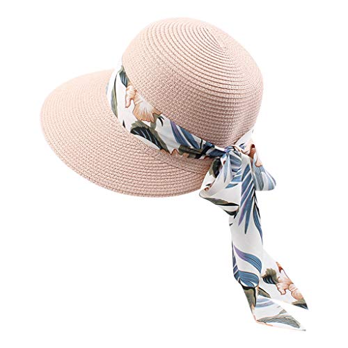 Hanxiulin Chapeau de soleil unisexe - Mode - Chapeau de soleil - Bonnet de plage - Doux et respirant - Pour pêcheur - Mode, Rose, M/L Cover