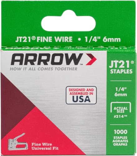Arrow Fastener 214 Genuine JT21 1/4-Inch Staples, 1,000-Staples image 5