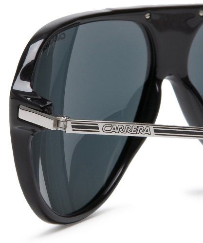 Carrera unisex adult Hot/S Sunglasses, Black and Palladium Frame/Grey Lens, 64 mm US4