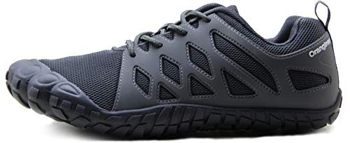 Oranginer Men's Walking Zero-Drop Minimalist Shoes Flexible Barefoot Running Shoes Indoor Cross Training Shoes Slip-On Tennis Shoes Gray Size 11 #TOP1