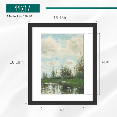 Image of Picrit 14x17 Black Picture Frame, Poster Frame for Wall, 3 Pack
