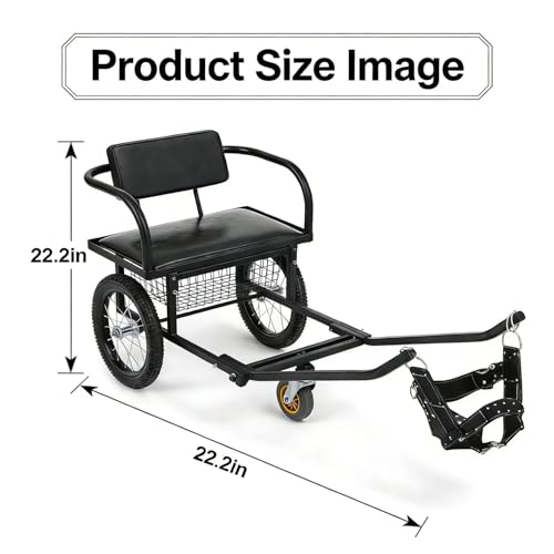 Hundewagen Bis 60 Kg Zum Ziehen Von Hunden Kinderwagen Mit Sitz & Sicherheitsgurt Haustiere Buggy Haustier Hundeanhänger Für Große Und Kleine Hunde Faltbares Dreirad(Size:110-132 lbs)