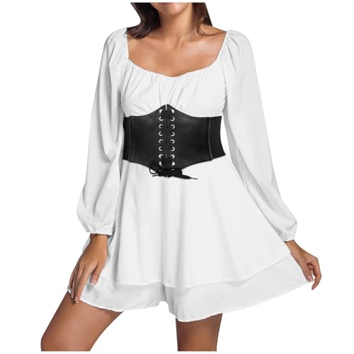 Disfraz de pirata medieval para mujer, con corsé pirata, falda, disfraz para Halloween, carnaval, cosplay
