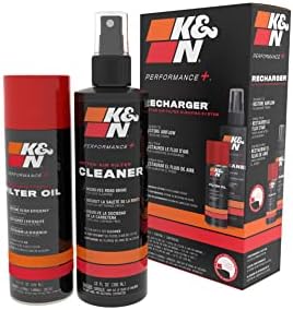 K&N Air Filter Cleaning Kit: Aerosol Filter Cleaner and Oil Kit; Restores Engine Air Filter Performance; Service Kit-99-5000