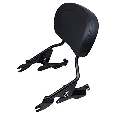DSISIMO Black Detachable Upright Passenger Backrest Sissy Bar with Backrest Pad with 4 Point Docking Hardware Kit For Touring Road King Street Glide FLHR FLHX FLHT FLTR 2014-2020 - Thumbnail 5