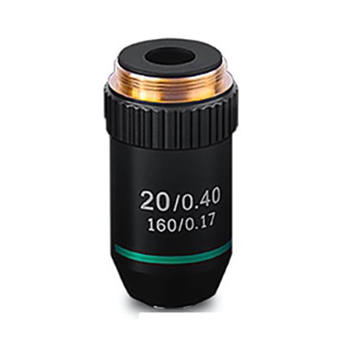 Accessori per microscopi Lente microscopi 4X 10x 20x 40x 60x 100x (Olio) Guscio Nero Argento Obiettivo acromatico Durata e Prestazioni affidabili (Size : 6 PCS per Set, Color : Schwarz)