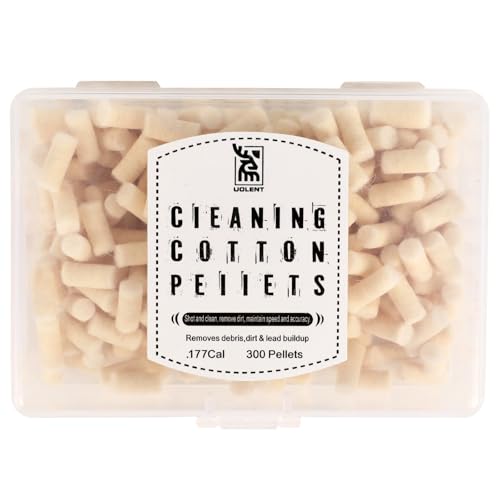 Cleaning Cotton Wool Felt Cleaning Pellets for Maintenance .177 Caliber 300 Counts with Storage Box (.177 Caliber)