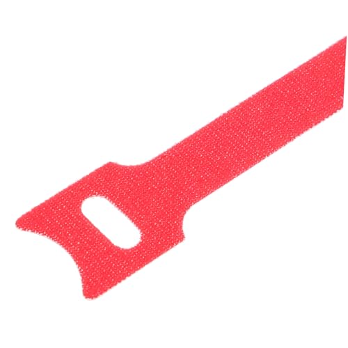 Levemolo 100 piezas reutilizables para amarrar cables con hebilla roja, cintas autoadhesivas para organizar cables de escritorio y hogar miniatura 3