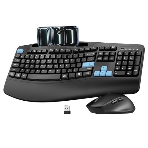 Teclado ergonómico inalámbrico 2.4G para aliviar la tensión de tus muñecas