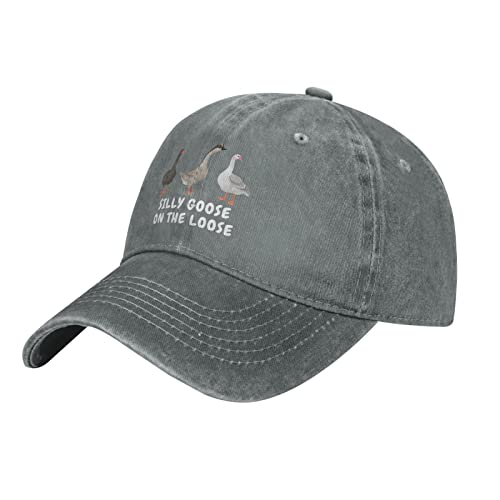 Image of Funny Goose Hat Silly Goose On The Loose Hat Men Baseball Hats Funny Cap
