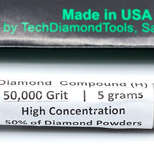TechDiamondTools Diamantpolierpaste Polierpaste 50.000 Körnung 0-0,5 Mikron zum Endpolieren 5 Gramm mit hoher (H) 50% Konzentration von Damondpulver