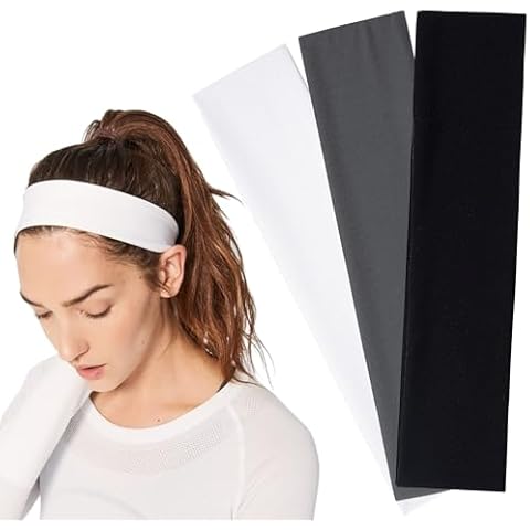 3Pcs Headbands for Women, Fashion Sports Hair Bands Women Men, Soft Sweat Wicking Stretchy Headband for Women Girls Sports Yoga Running Cover