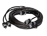 Brand-X XXL12RCASQ 12-Feet Hi-End Stereo RCA Cable (Black/Silver)