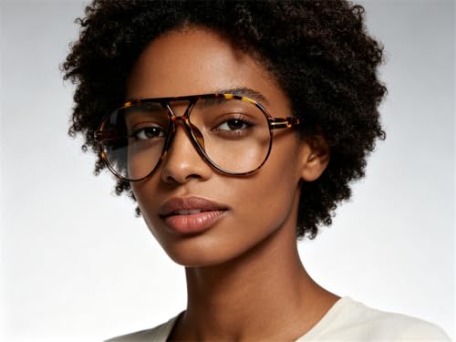 Image of GUVIVI Retro Aviator Sunglasses for Women Men Oversized Lightweight Glasses